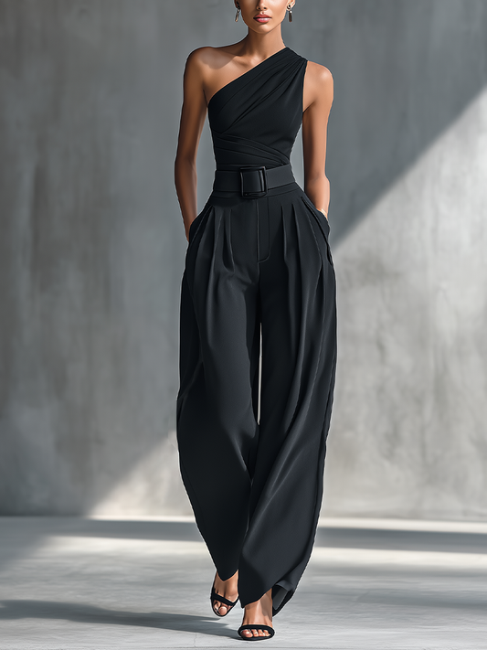Women's Black Knit Wide-Leg Pants – House of Velari