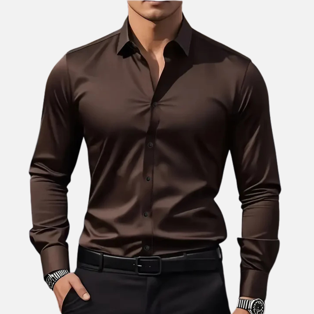 Men's Slim-Fit Long Sleeve Dress Shirt – House of Velari