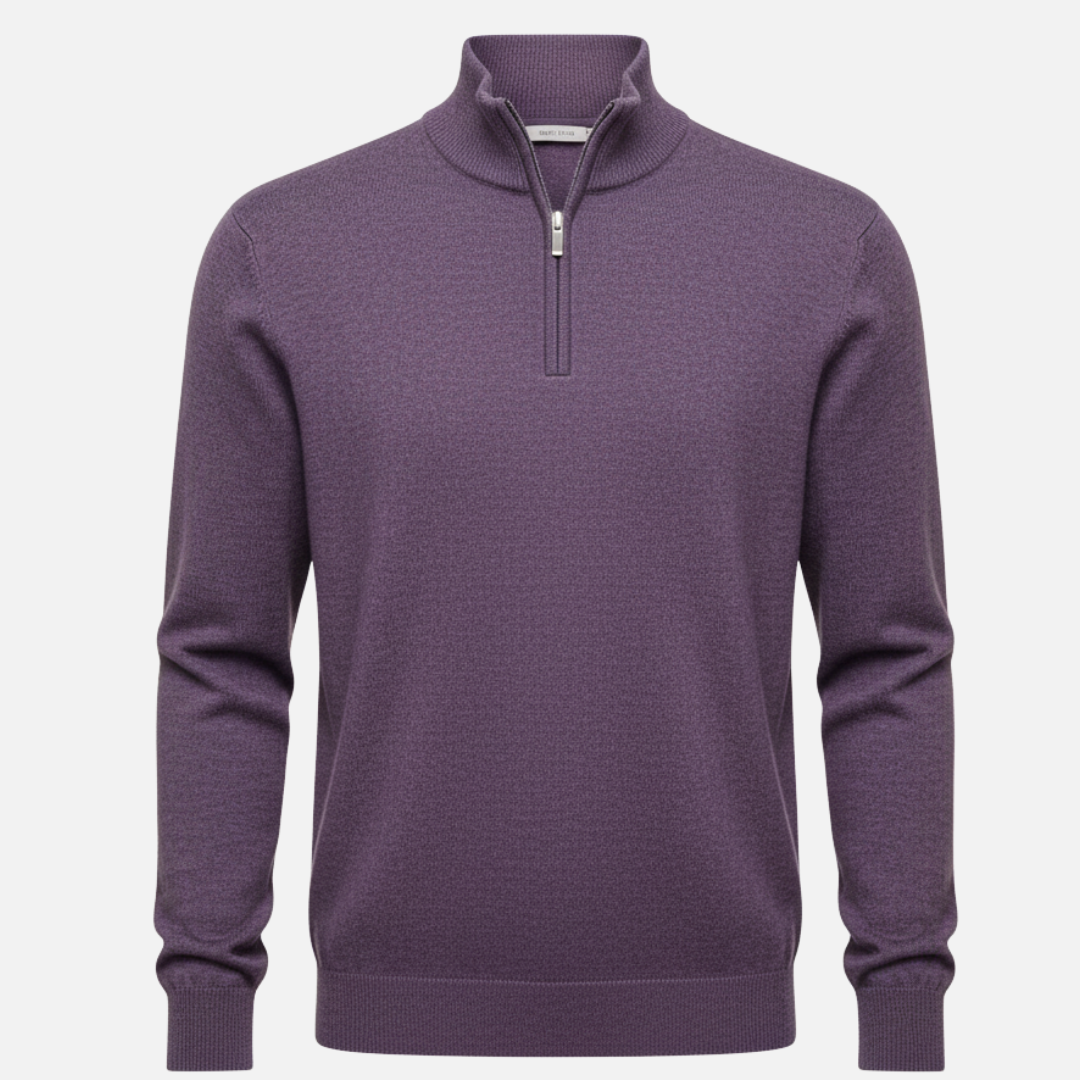 Men’s Half-Zip Sweater – Classic Knit Half-Zipper – House of Velari