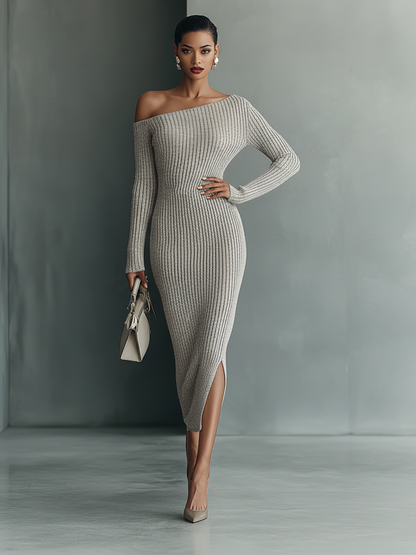 Women's Gray Knit Dress – House of Velari