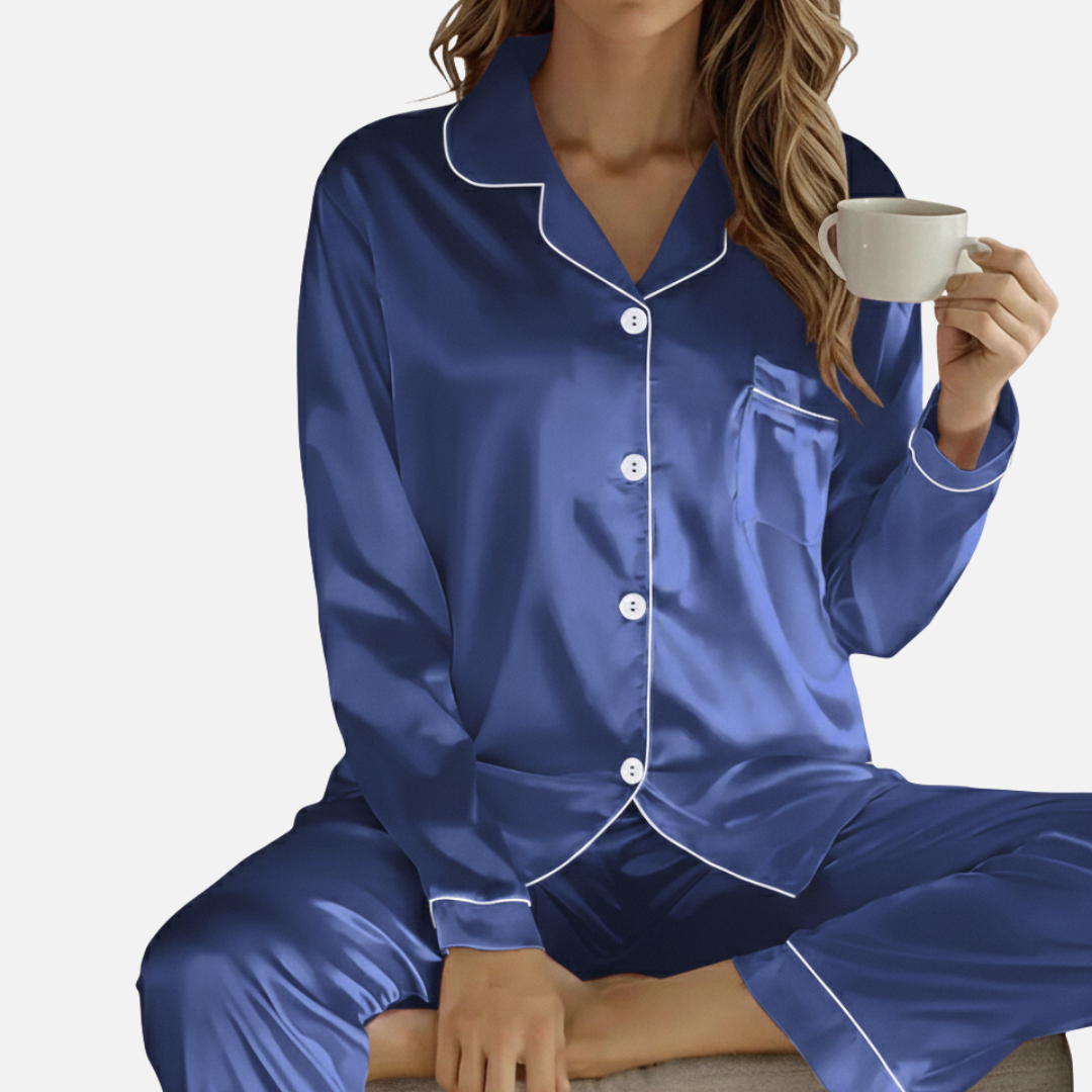 Women’s Satin Wide Pajama Set – House of Velari