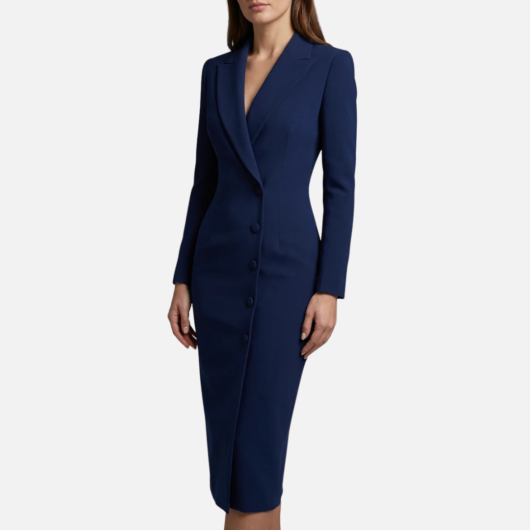 Women's Smart Lapel Midi Blazer Dress – House of Velari