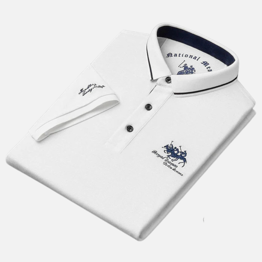 Men's Embroidered Long Sleeve Polo Shirt – House of Velari