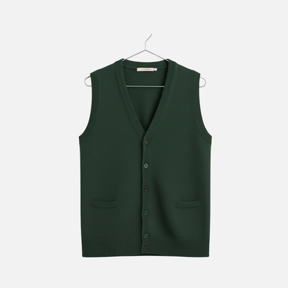 Men’s Classic Knit Button Up Vest – Cardigan – House of Velari