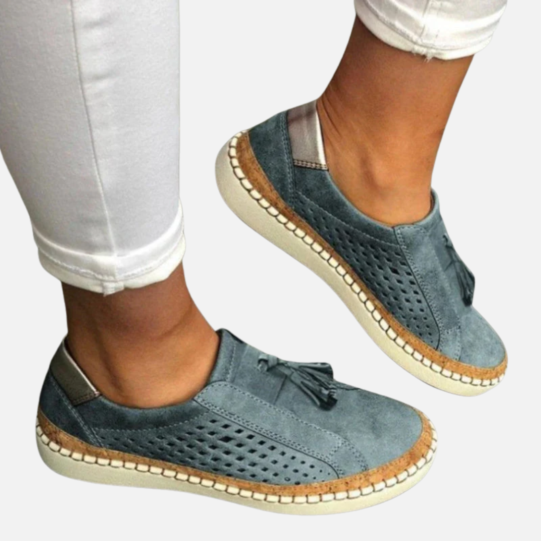 Women's Perforated Suede Slip-On Shoes – House of Velari
