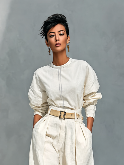 Women's Linen Long Sleeve Set – House of Velari
