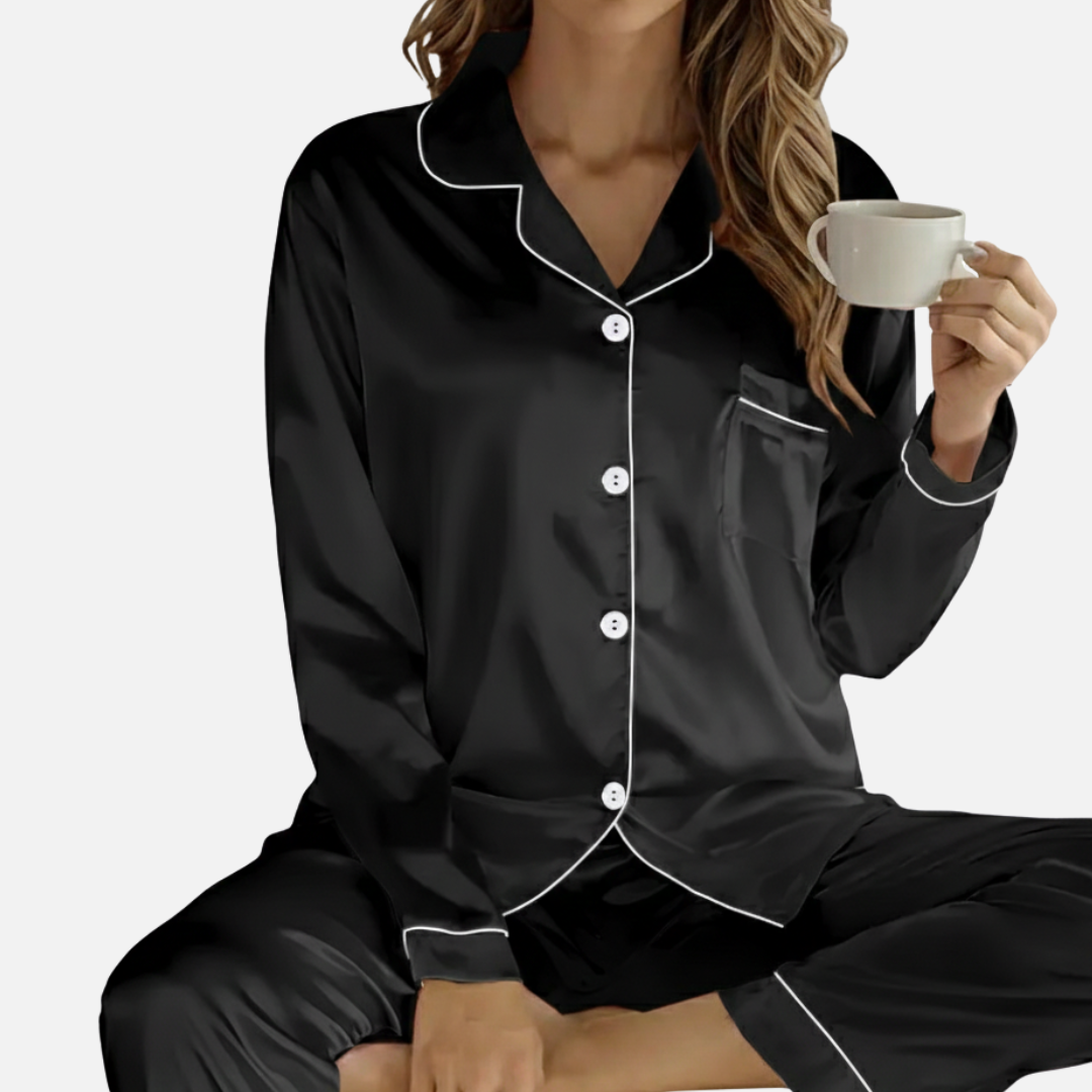 Women’s Satin Wide Pajama Set – House of Velari