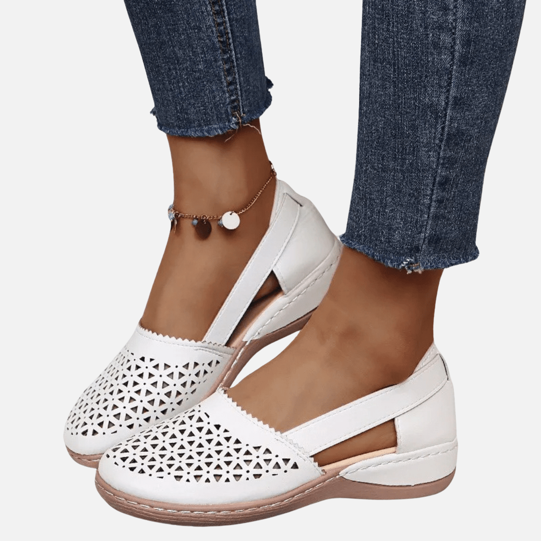 Women's Perforated Slip-On Wedge Flats Cutout – House of Velari