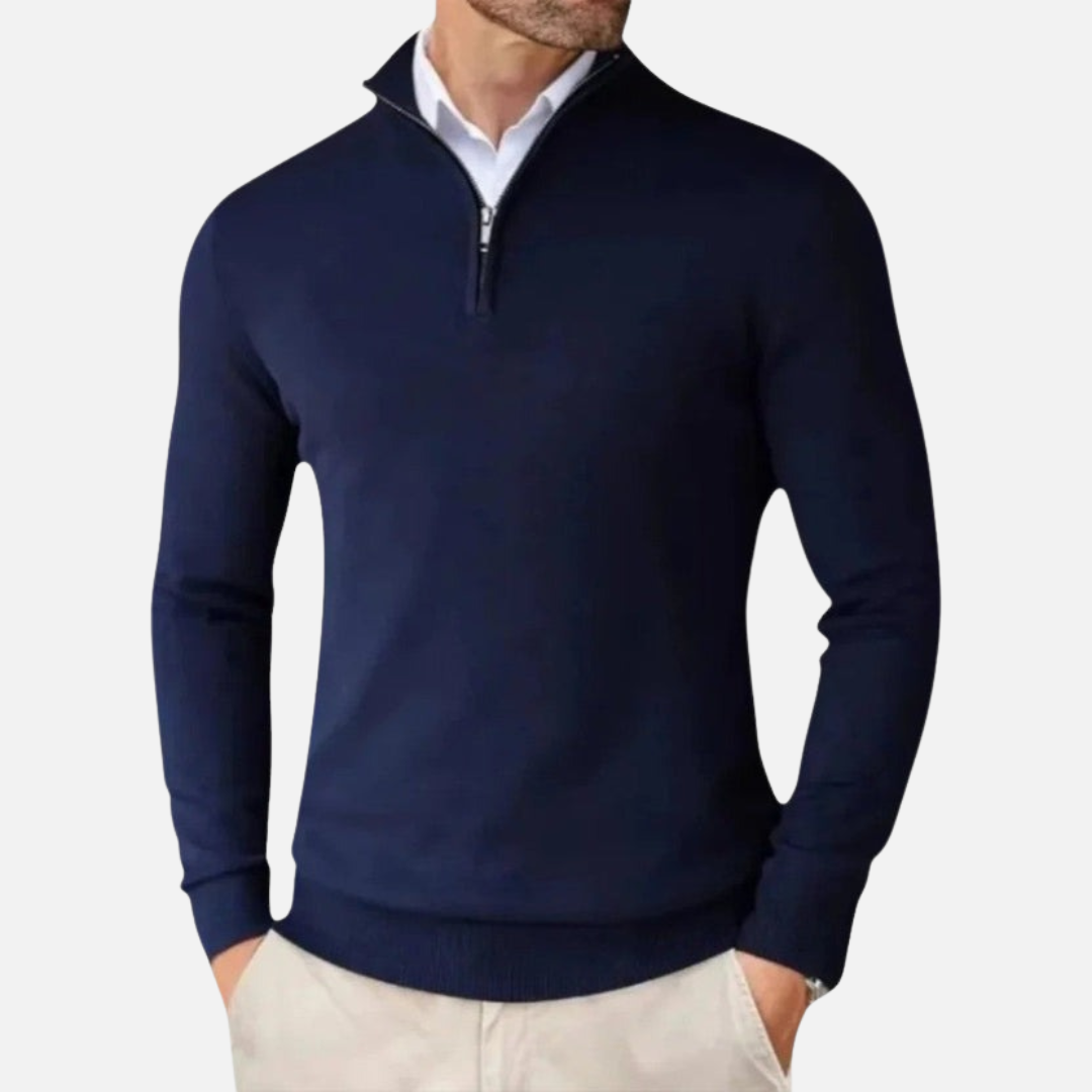 Men’s Cashmere Quarter-Zip Sweater – House of Velari