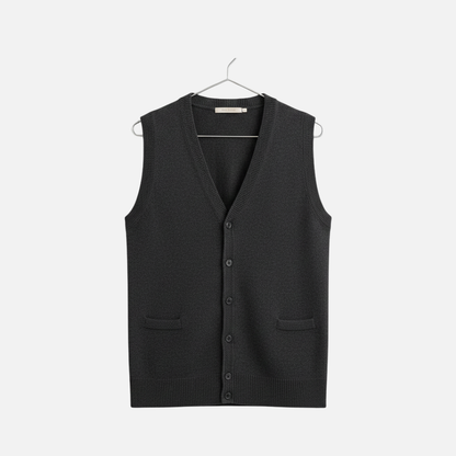 Men’s Classic Knit Button Up Vest – Cardigan – House of Velari