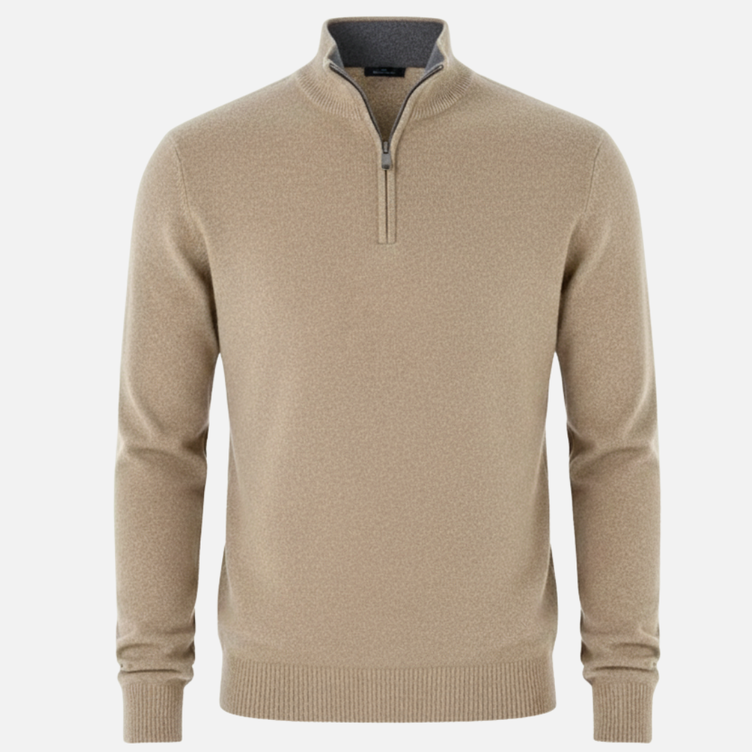 Men’s Half-Zip Sweater – Classic Knit Half-Zipper – House of Velari