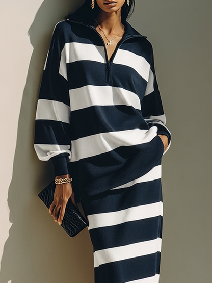 Women's Cotton Striped Two-Piece Set – House of Velari