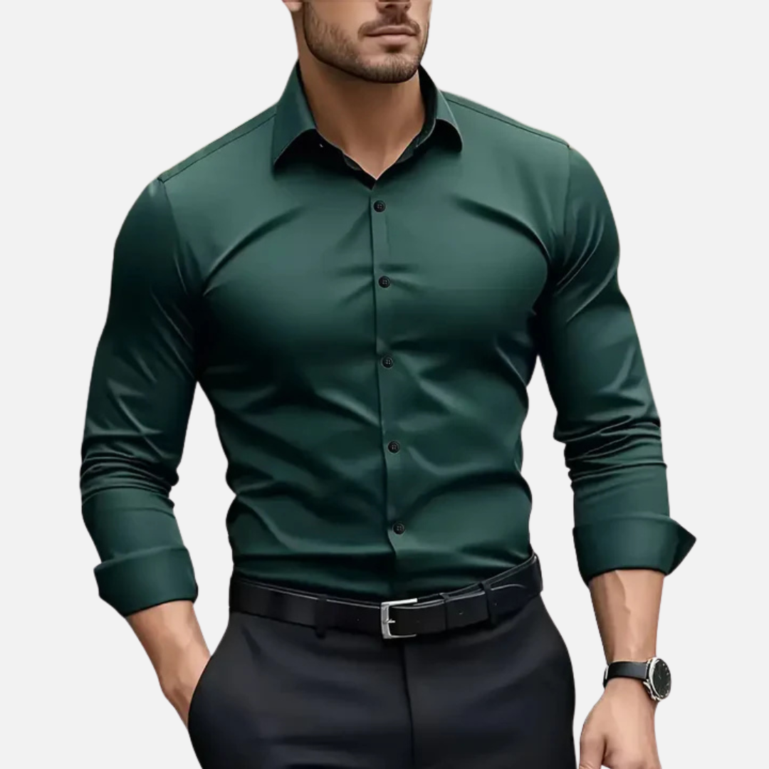 Men's Slim-Fit Long Sleeve Dress Shirt – House of Velari
