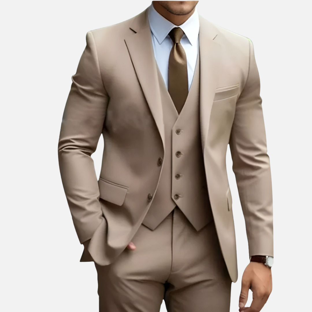Men’s Tailored Smart Dress Three-Piece Suit – House of Velari