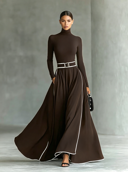 Women's Black Long Sleeve Maxi Dress – House of Velari
