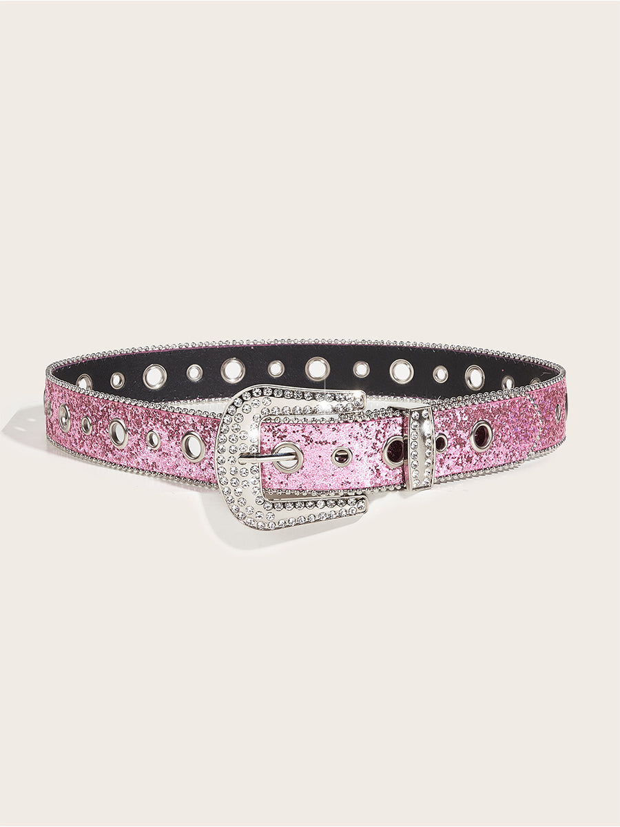 Women's Rhinestone Embellished Buckle Belt – House of Velari