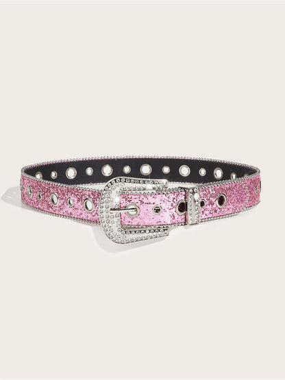 Women's Rhinestone Embellished Buckle Belt – House of Velari