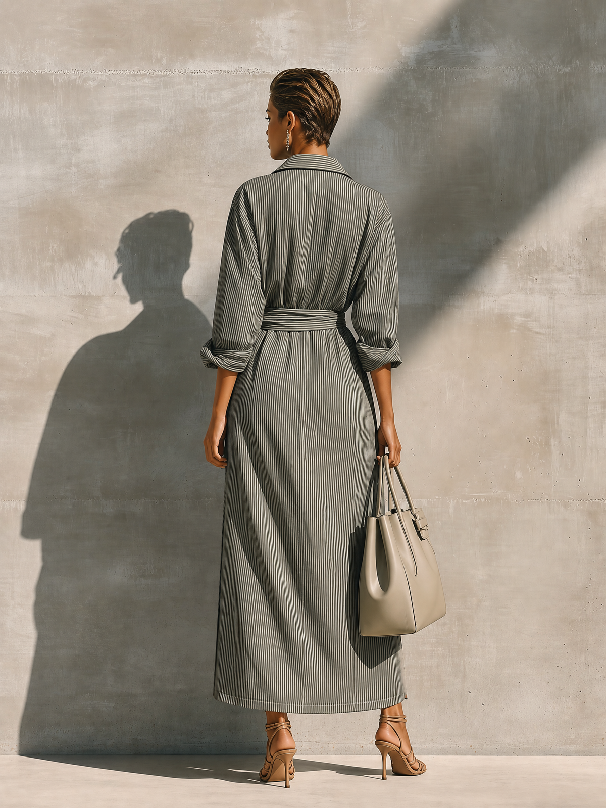 Women's White Cotton Wrap Shirt Dress – House of Velari