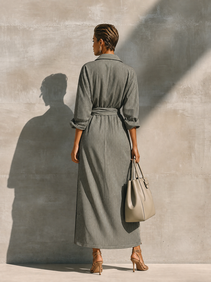 Women's White Cotton Wrap Shirt Dress – House of Velari