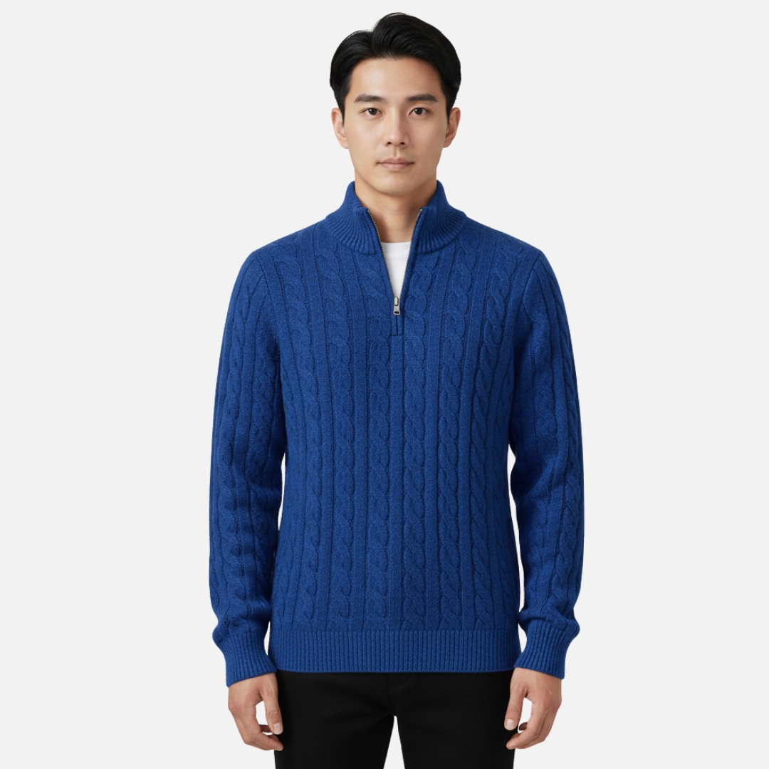 Men's Merino Wool Quarter Zip Jumper – House of Velari