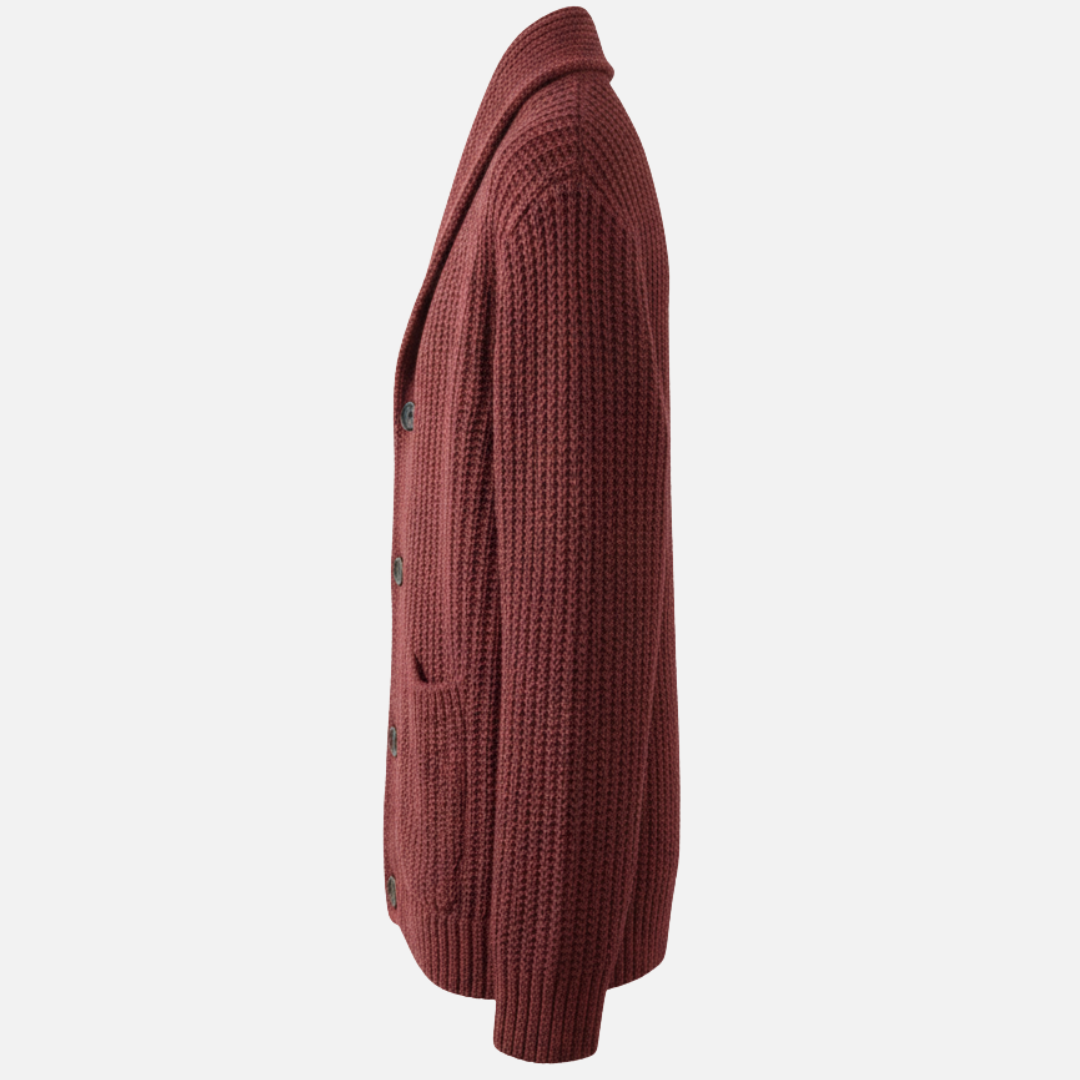 Men’s Collar Knit Cardigan – Classic Button-Up Sweater – House of Velari