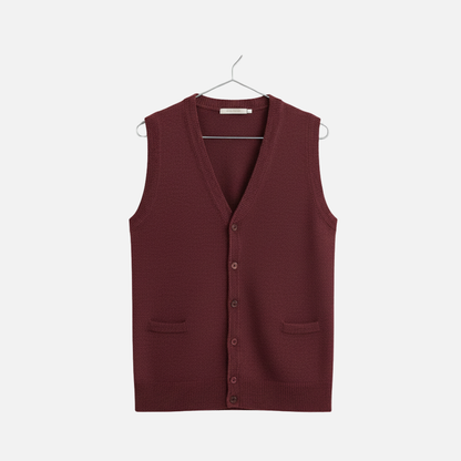 Men’s Classic Knit Button Up Vest – Cardigan – House of Velari