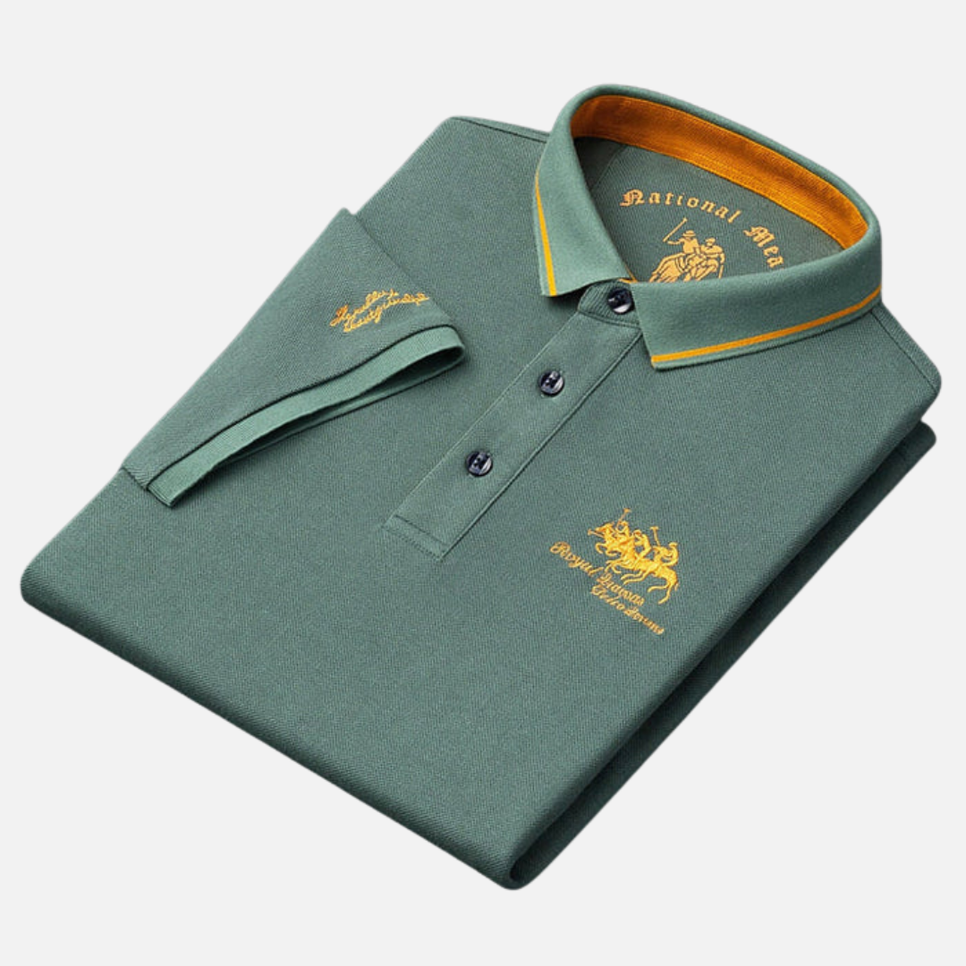 Men's Embroidered Long Sleeve Polo Shirt – House of Velari