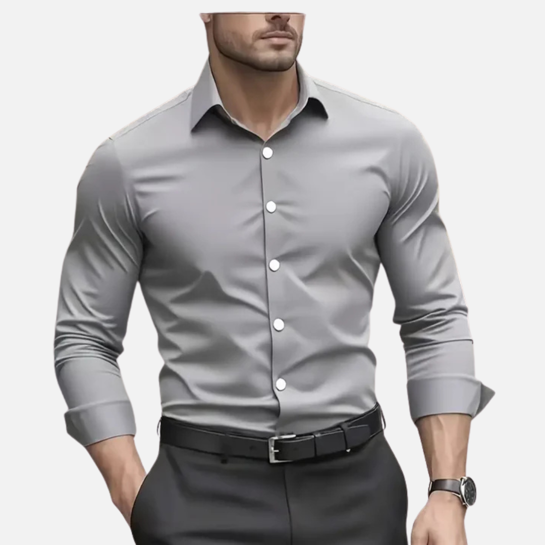 Men's Slim-Fit Long Sleeve Dress Shirt – House of Velari