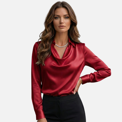 Women’s Elegant Satin Silk Shirt – House of Velari