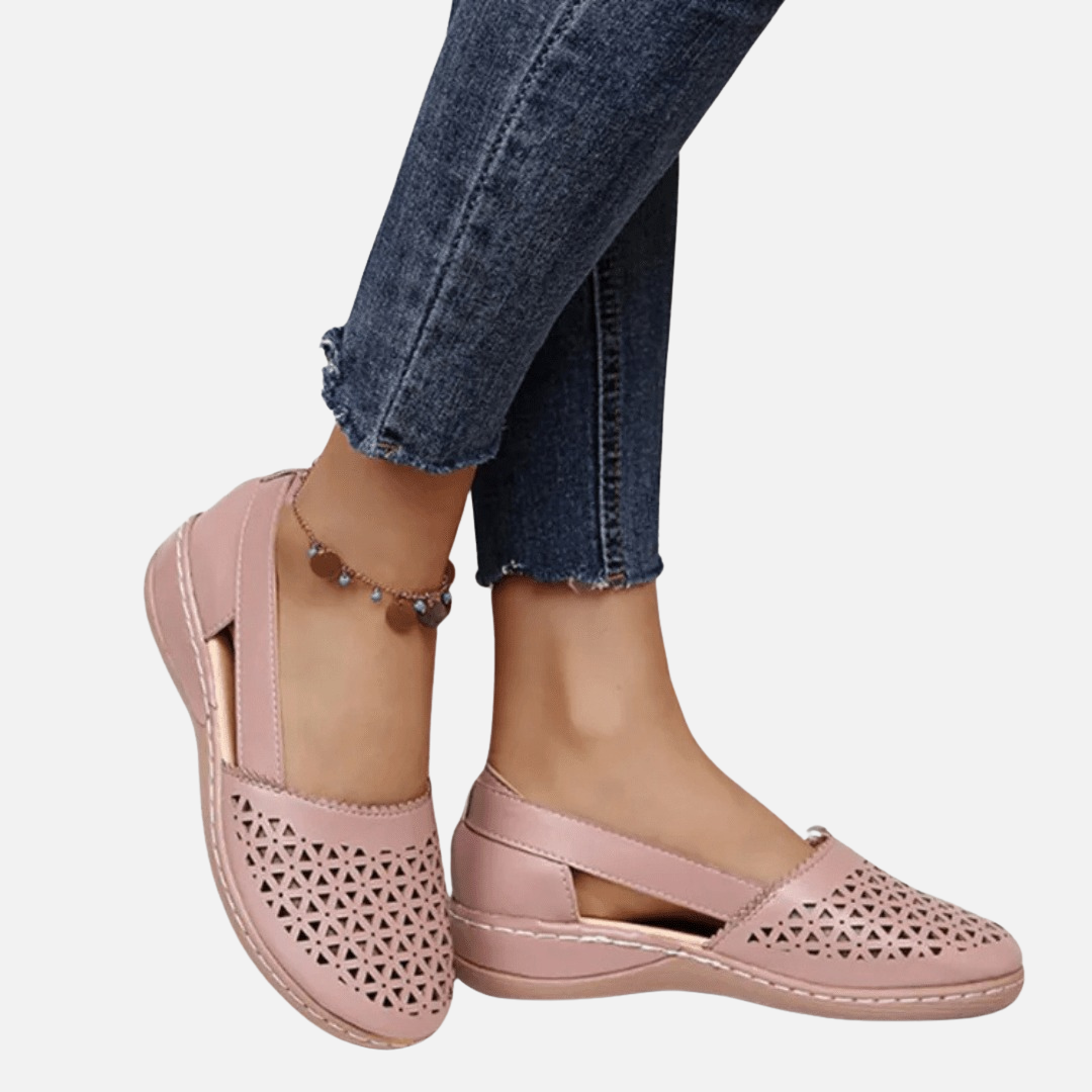 Women's Perforated Slip-On Wedge Flats Cutout – House of Velari