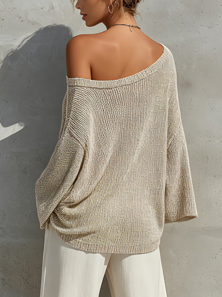 Women's Beige Knit Blouse – House of Velari