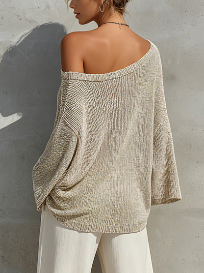 Women's Beige Knit Blouse – House of Velari