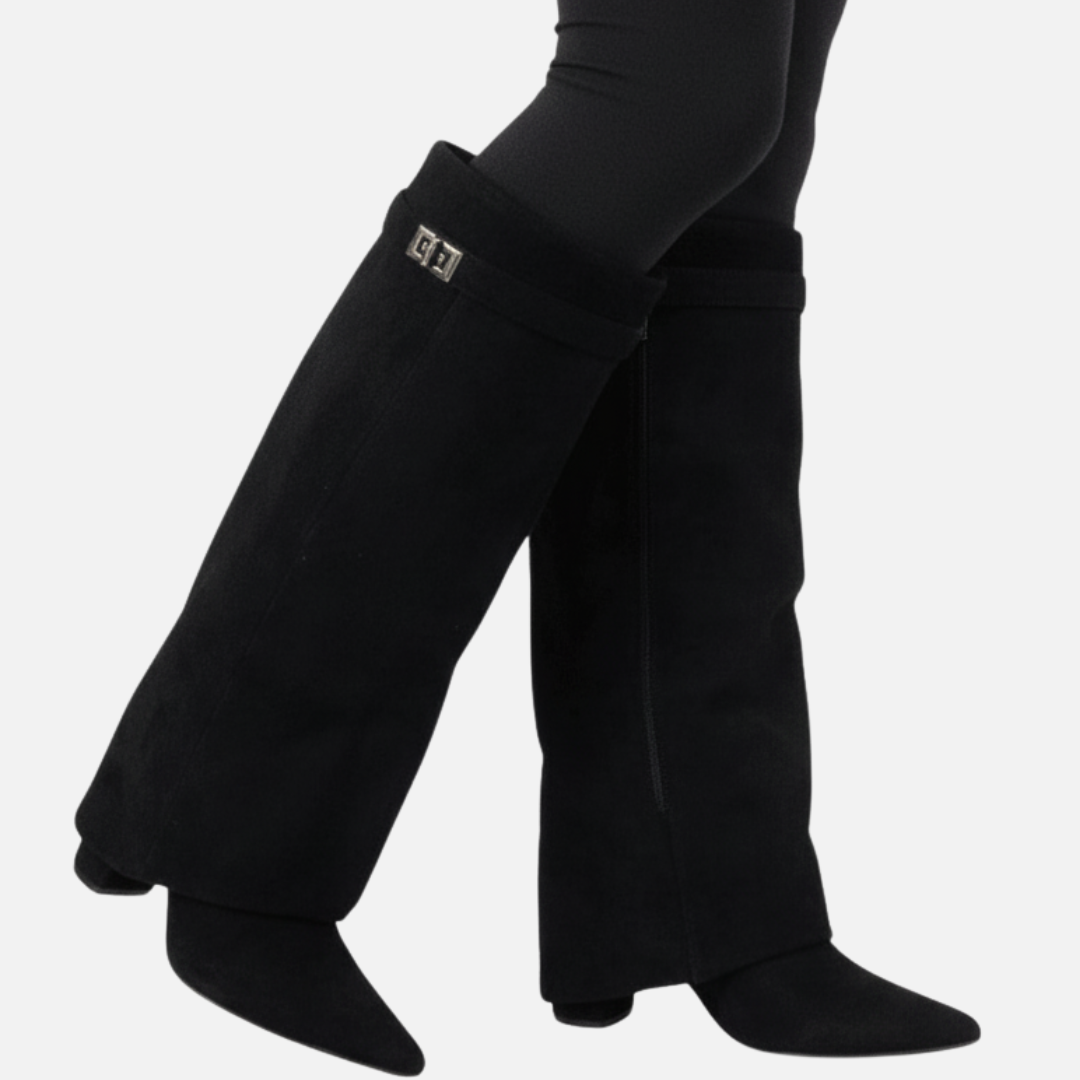 Women’s Suede Wide Knee-High Boots – House of Velari