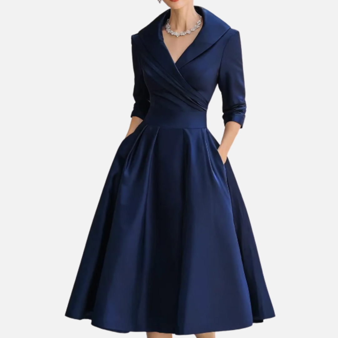 Women’s Elegant Wrap Midi Dress – House of Velari