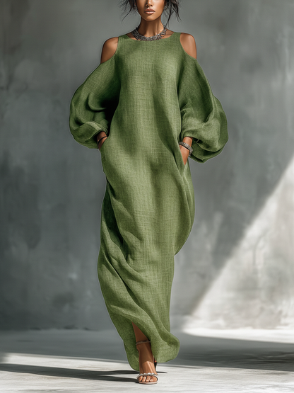 Women's Green Oversized Maxi Dress – House of Velari
