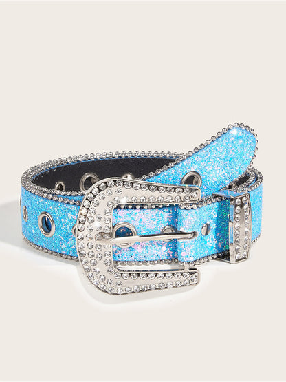 Women's Rhinestone Embellished Buckle Belt – House of Velari