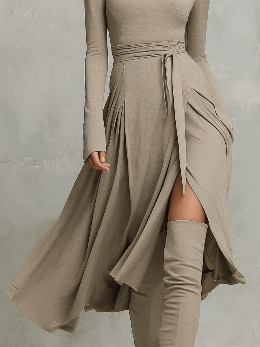 Women's Knit Figure Midi Dress – House of Velari