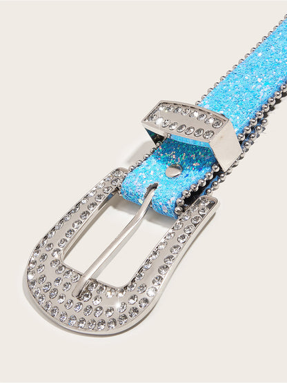Women's Rhinestone Embellished Buckle Belt – House of Velari