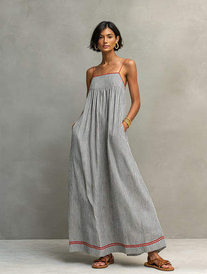 Women's Striped Maxi Dress – House of Velari