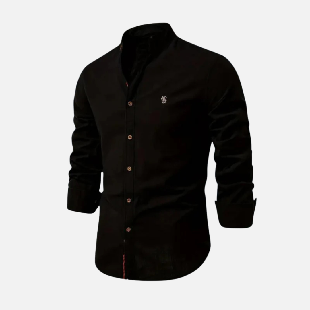 Men's Long Sleeve Mandarin Collar Shirt – House of Velari