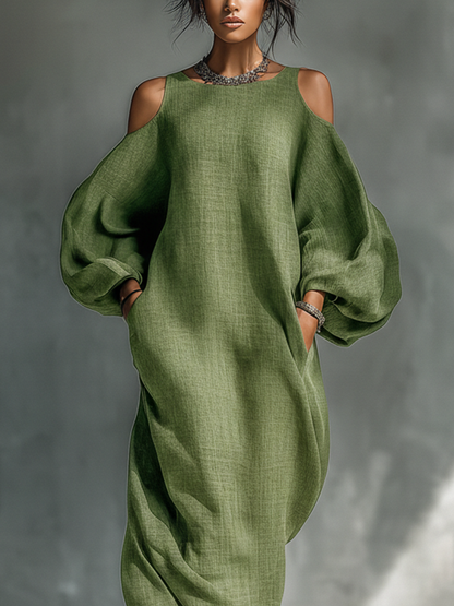 Women's Green Oversized Maxi Dress – House of Velari