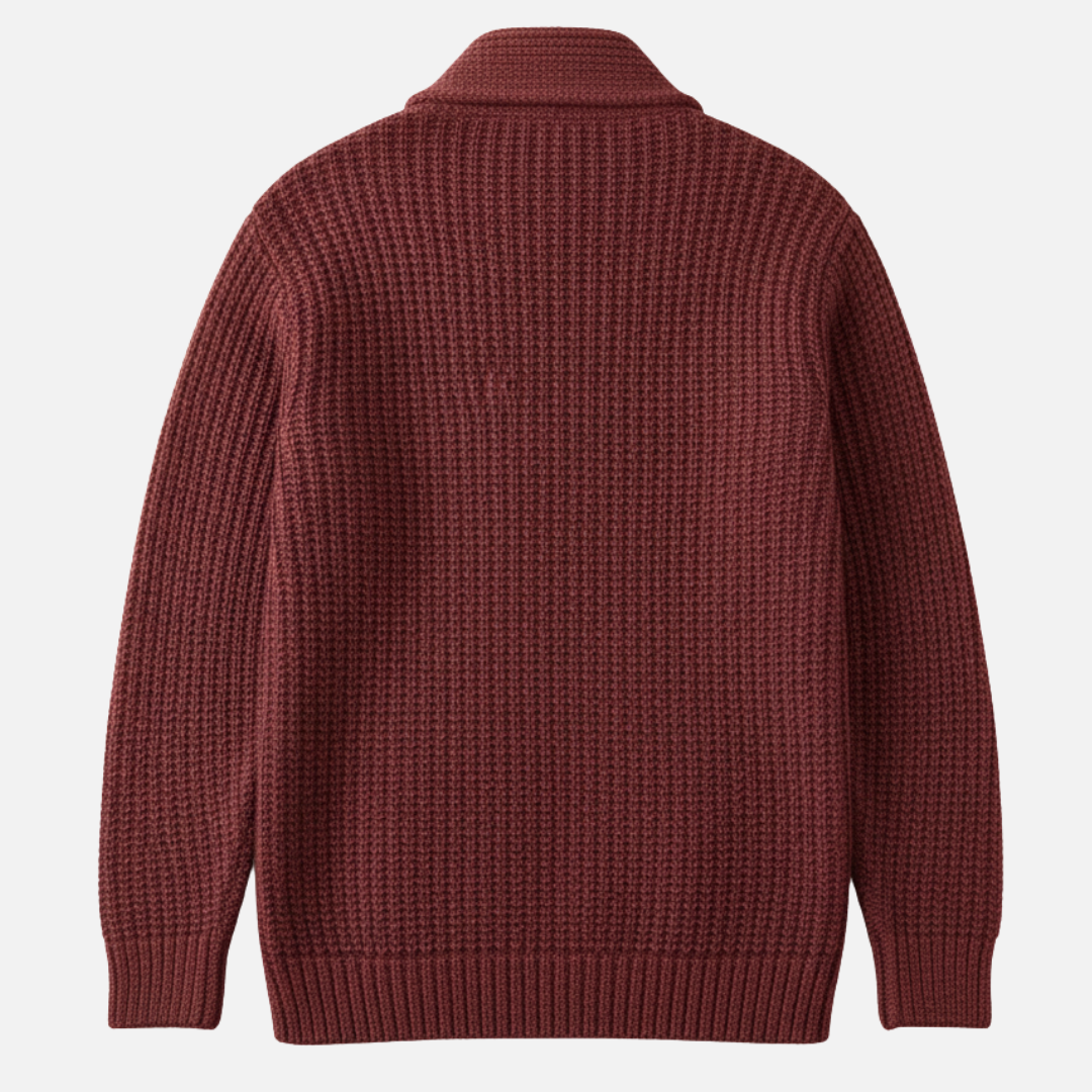 Men’s Collar Knit Cardigan – Classic Button-Up Sweater – House of Velari