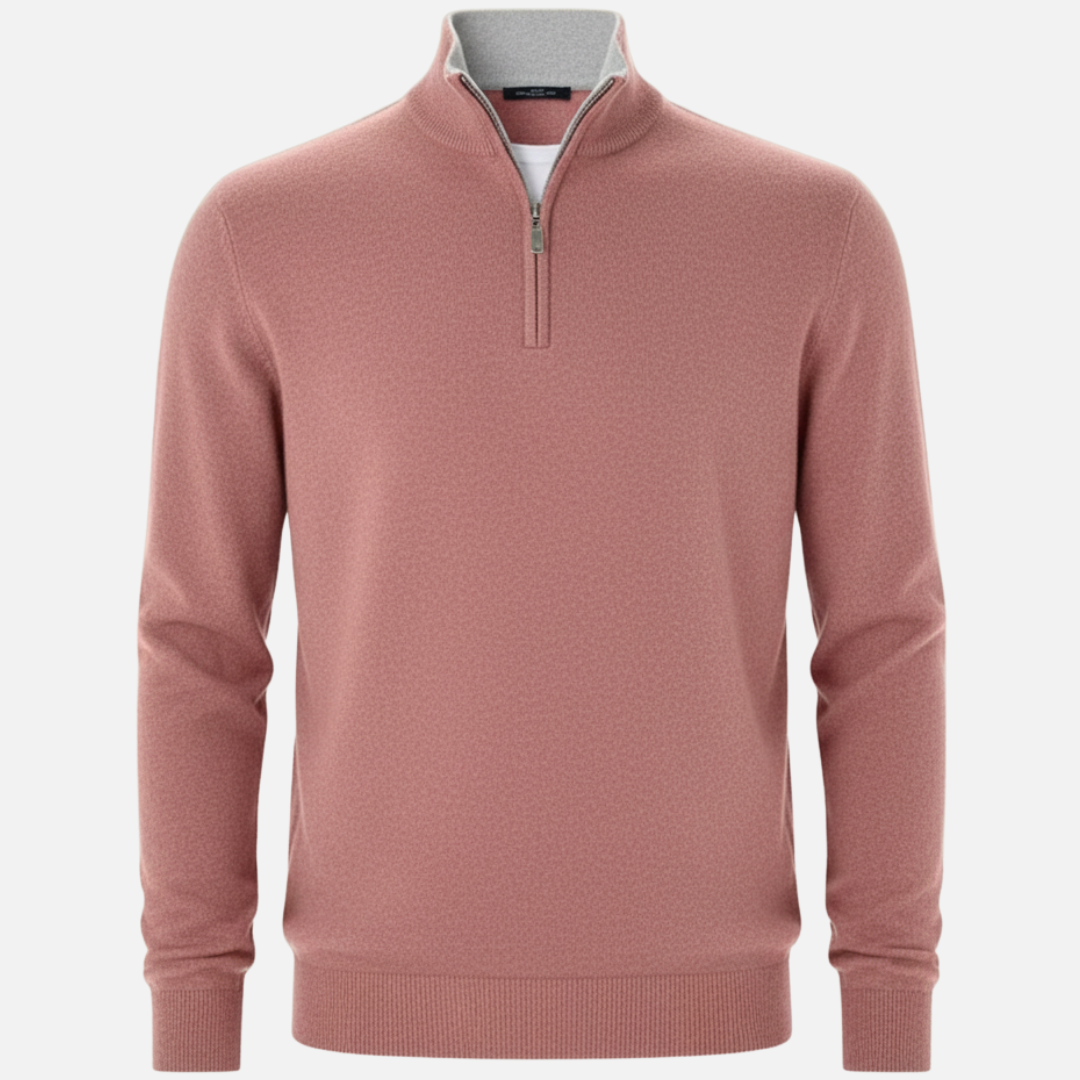 Men’s Half-Zip Sweater – Classic Knit Half-Zipper – House of Velari