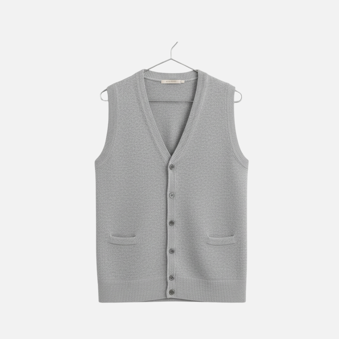 Men’s Classic Knit Button Up Vest – Cardigan – House of Velari