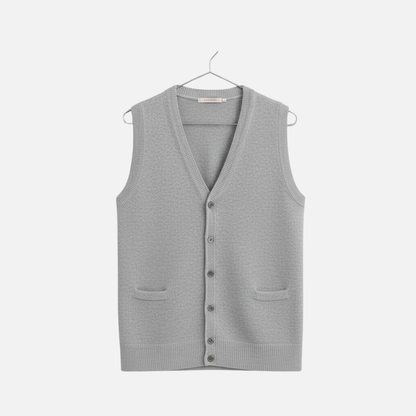 Men’s Classic Knit Button Up Vest – Cardigan – House of Velari