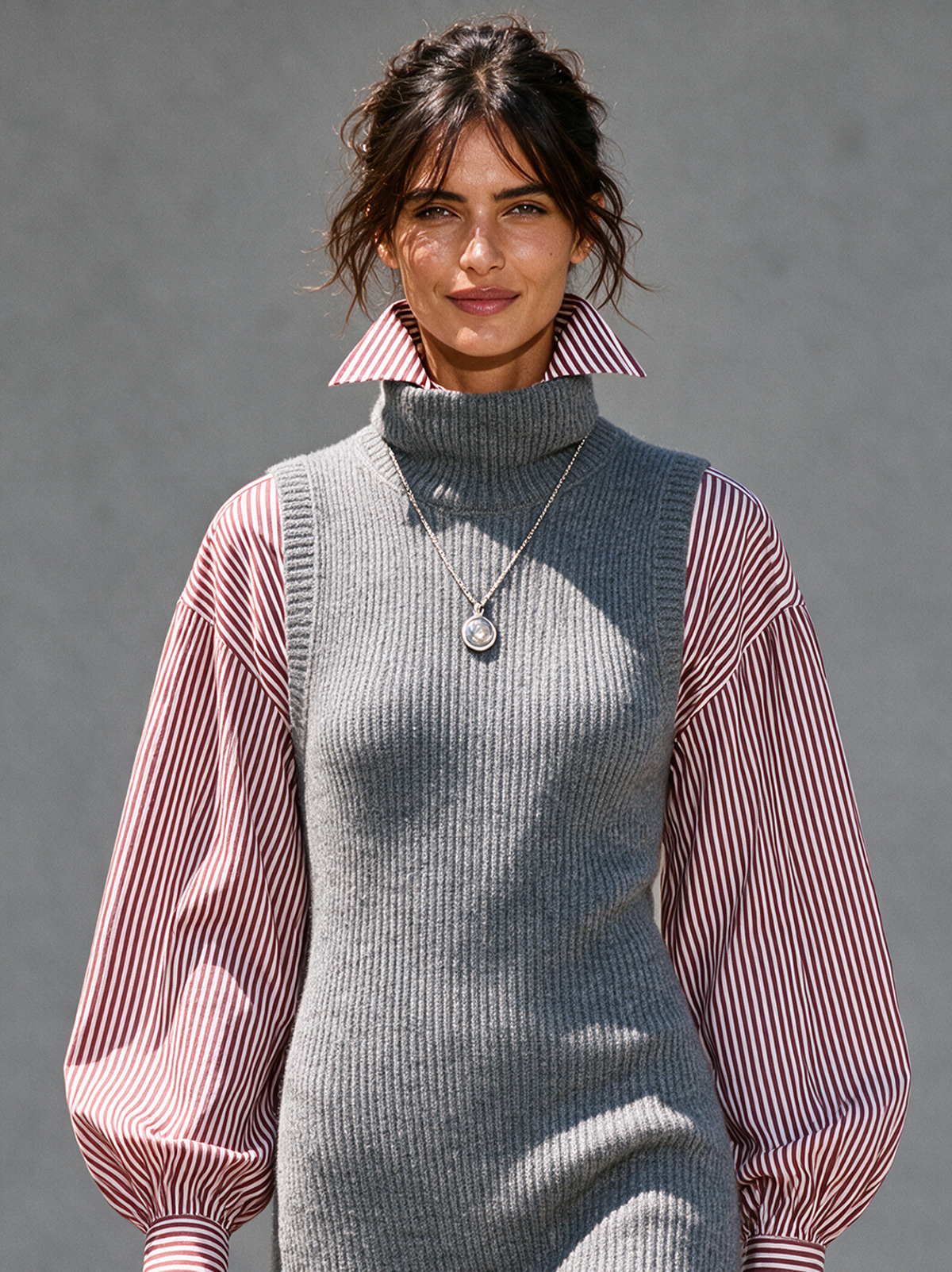 Women's Long Sleeve Striped Sweater Dress – House of Velari
