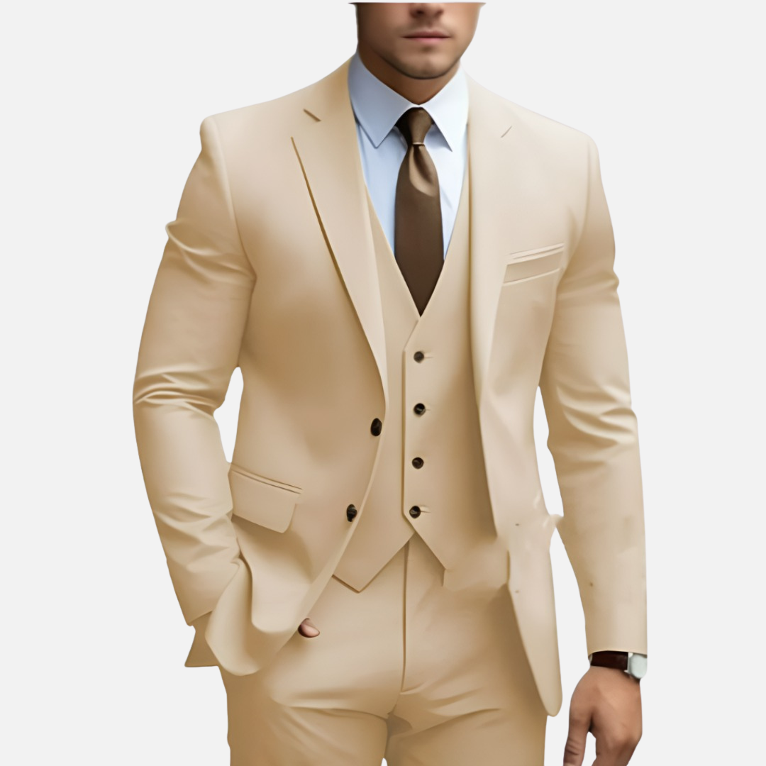 Men’s Tailored Smart Dress Three-Piece Suit – House of Velari