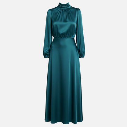 Women’s Elegant Satin Midi Dress – House of Velari