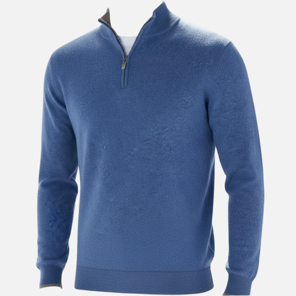 Men’s Half-Zip Sweater – Classic Knit Half-Zipper – House of Velari