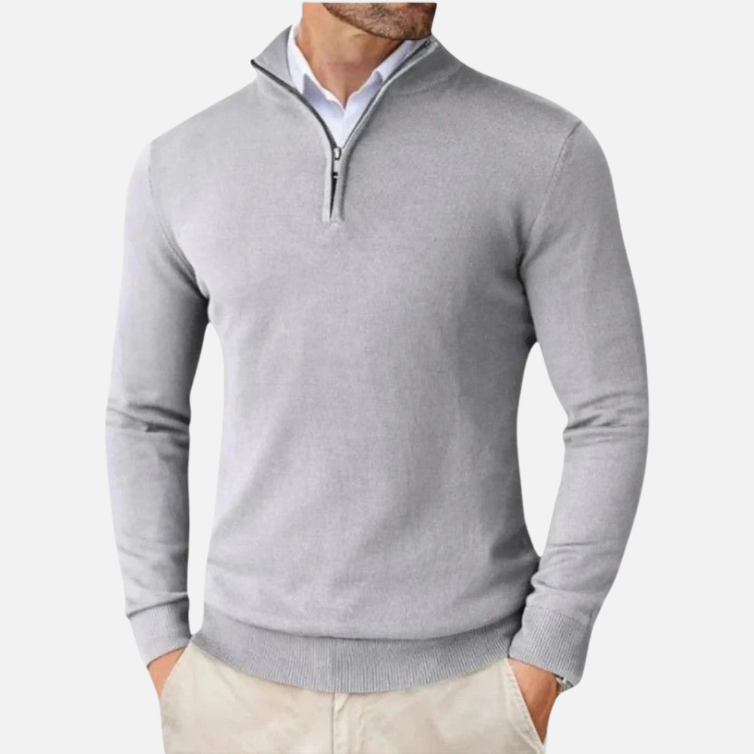 Men’s Cashmere Quarter-Zip Sweater – House of Velari
